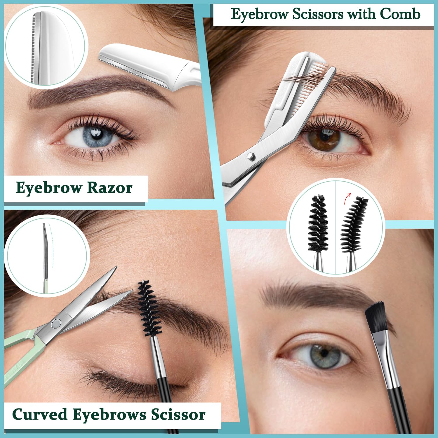 TsMADDTs double-side eyebrow brush for grooming lashes and brows