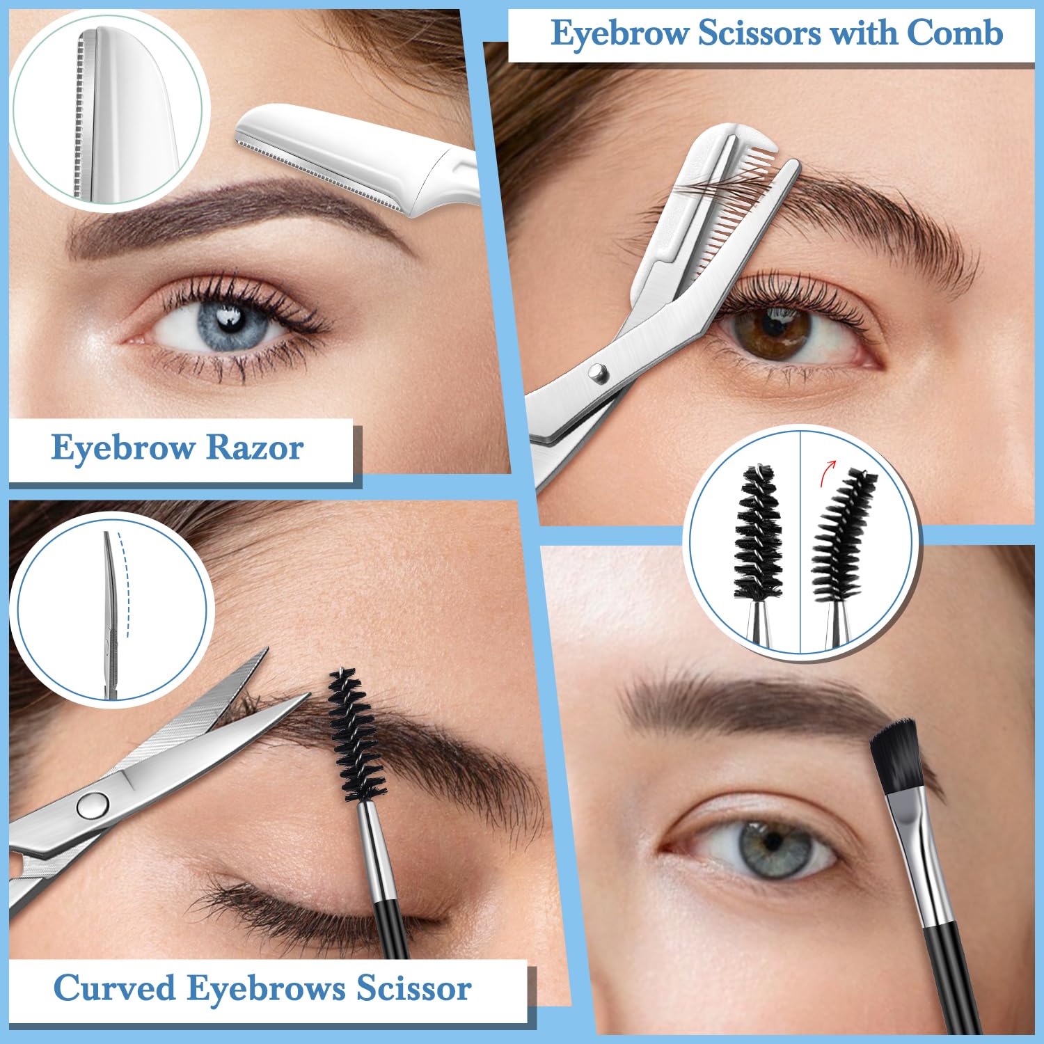 TsMADDTs eyebrow-razor and brush combo for tidy brows and lashes