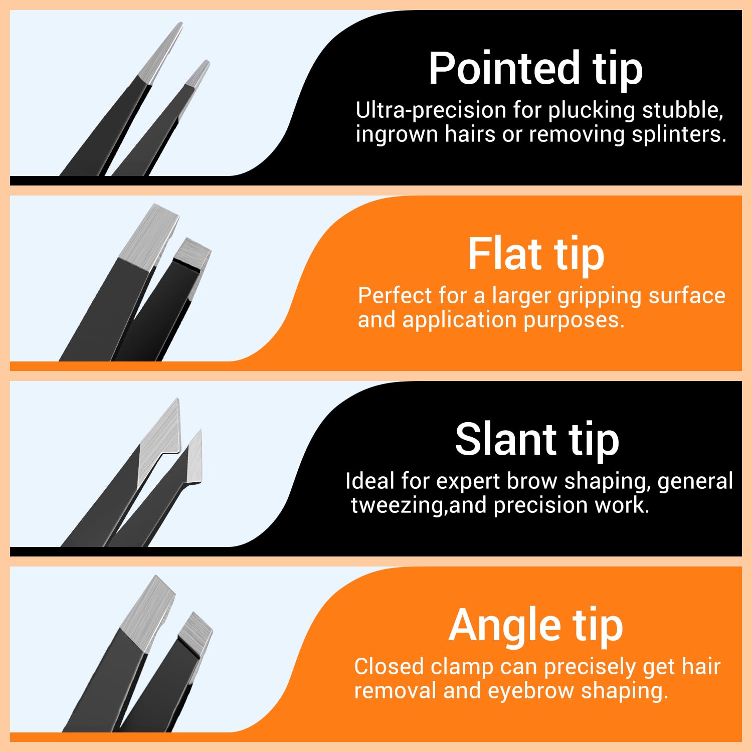 TsMADDTs eyebrow trimmer with straight-cut blade for neat shaping