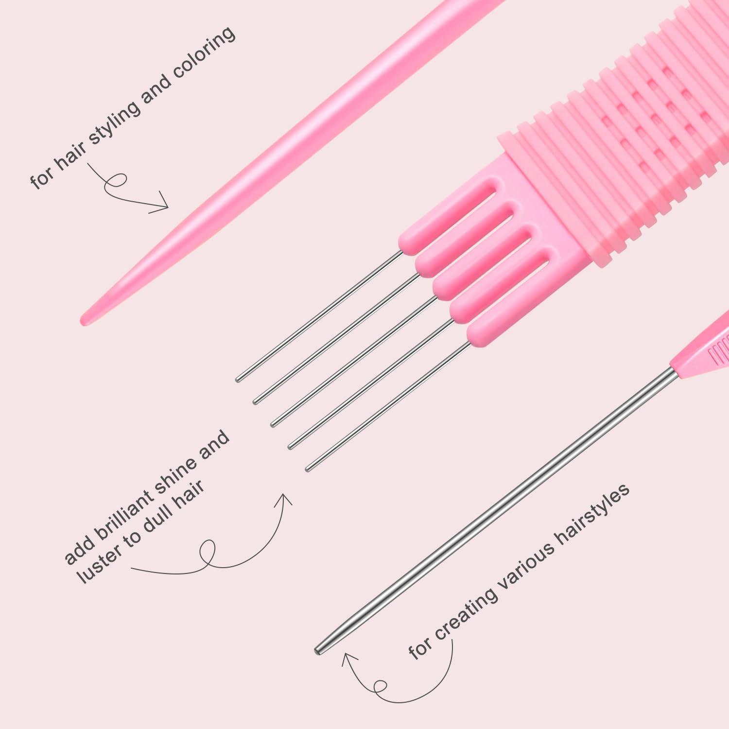 TsMADDTs Hair Combs Set parting comb for accurate hairstyles