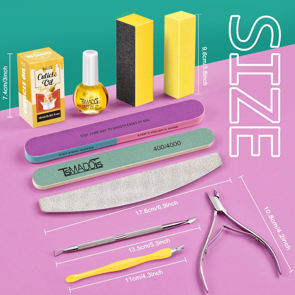 TsMADDTs seven-sanding-surface buffer blocks refine nails