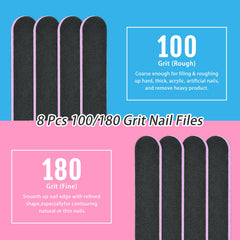 TsMADDTs nail file 100/180 grits: precise shaping on natural nails