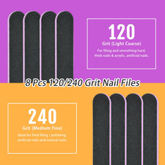 TsMADDTs nail file 120/240 grits: smoothing edges and refining shape