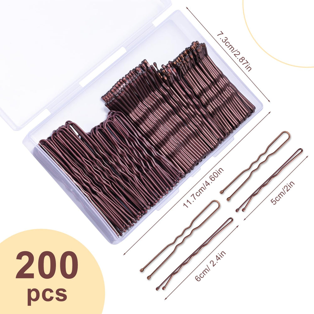 TsMADDTs pin marrón dos tallas, para cabello fino y grueso.