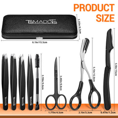 TsMADDTs precision tweezers close-up showing sharp tips for precise plucking