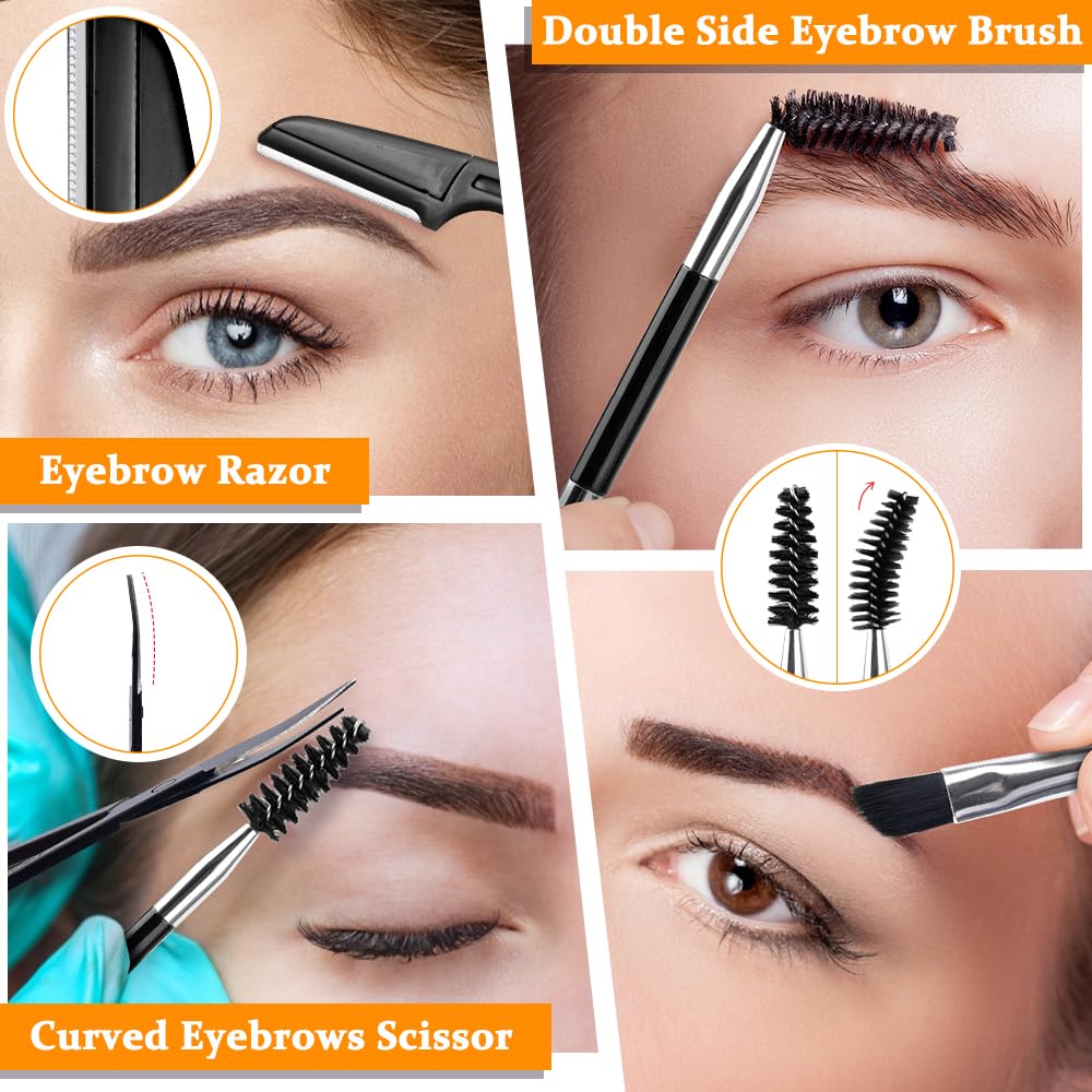 TsMADDTs double-side eyebrow brush blends and preps brows smoothly.