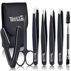 TsMADDTs pointed tweezer for precise brow shaping and ingrown hair removal.