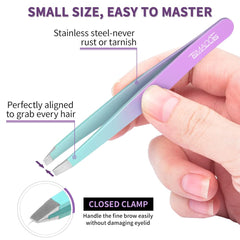 TsMADDTs eyebrow razor in use for precise trimming.