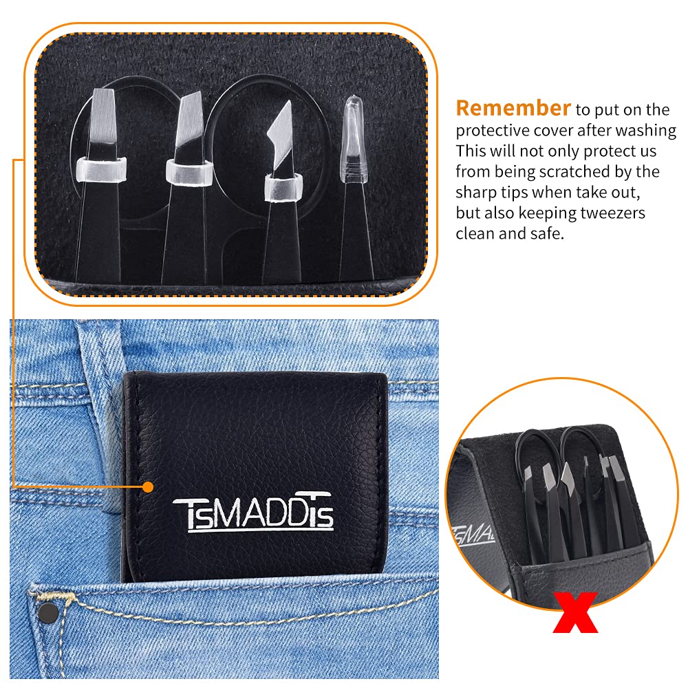TsMADDTs head protective caps guard sharp tips when packing.