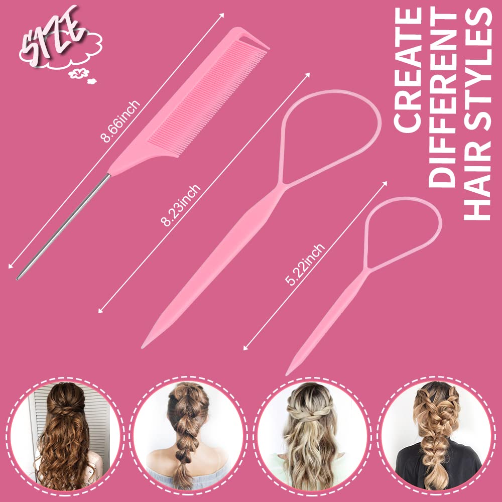 TsMADDTs topsy-tail tool set with two sizes enables versatile braids.