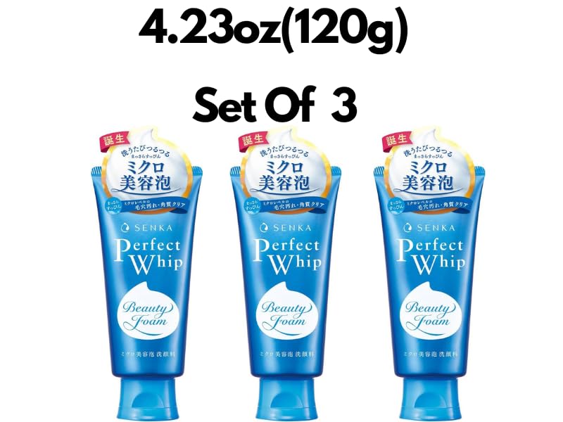 Senka Perfect Whip foam-lather offers light texture for comfortable application.