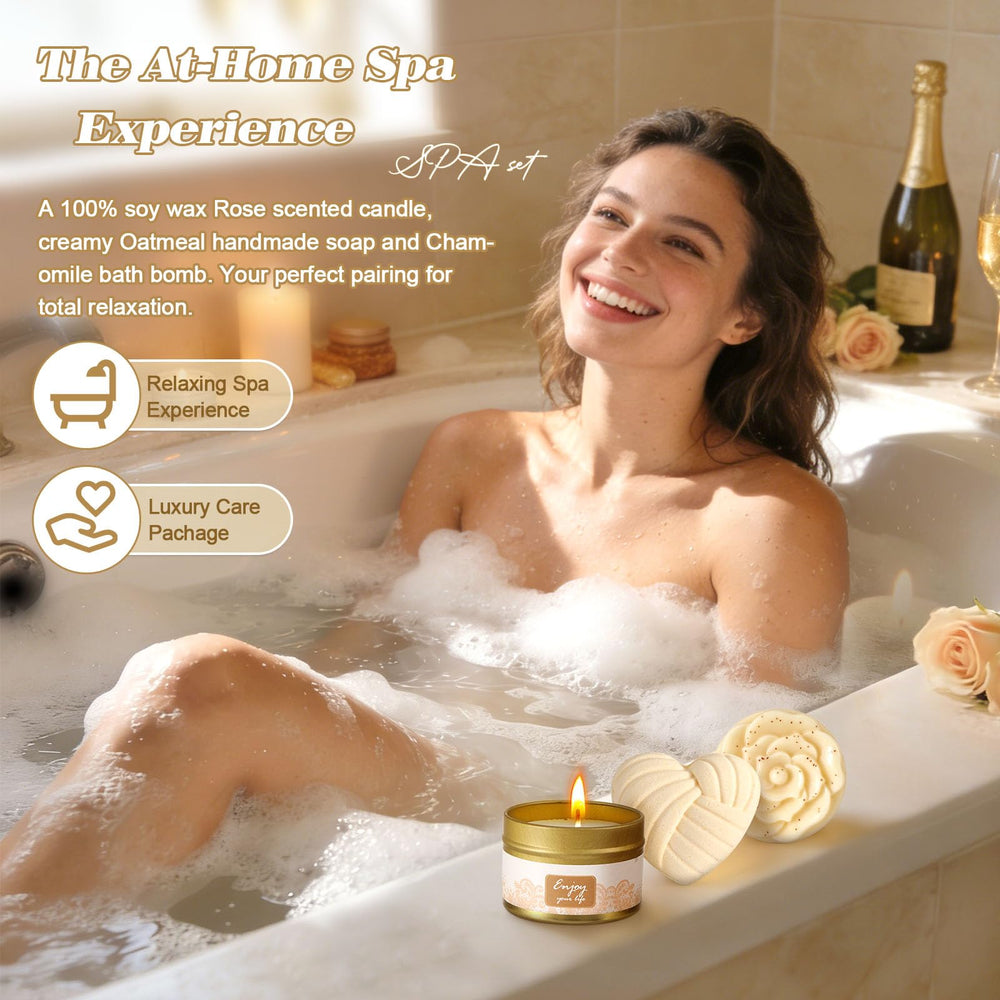 TsunNee giftset chamomile bath bomb soothing soak for calm