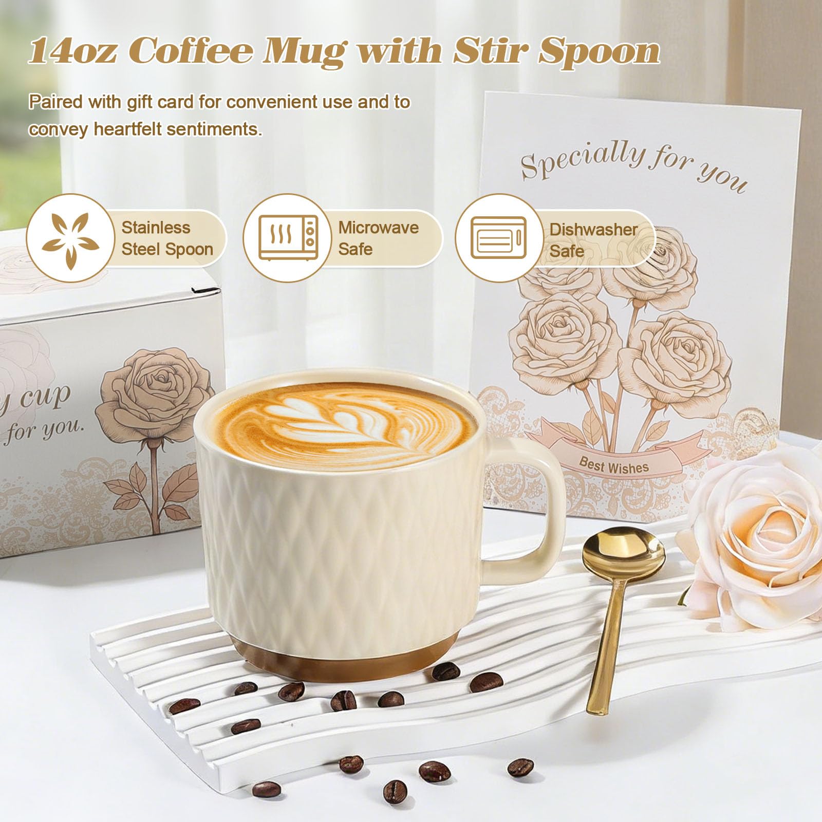 TsunNee giftset rose gift card elegant keepsake for messages