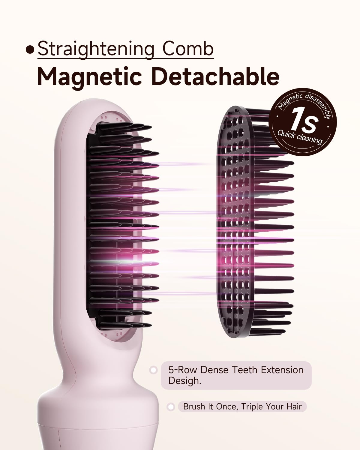 TSUYAGLA hair crimper and straightening brush for sleek looks and versatile styling.