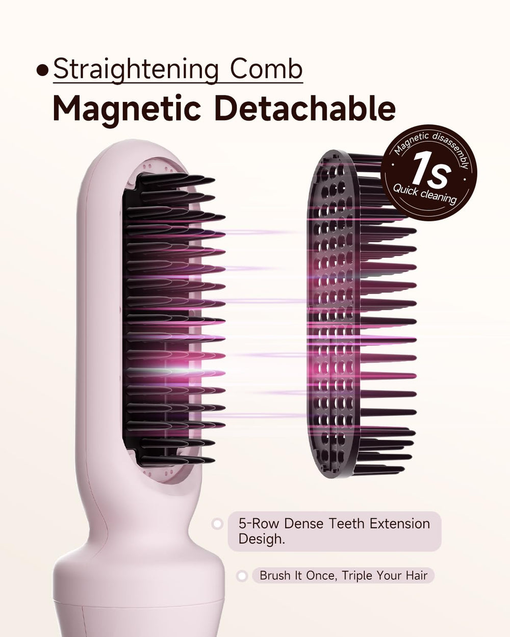 TSUYAGLA hair crimper and straightening brush for sleek looks and versatile styling.