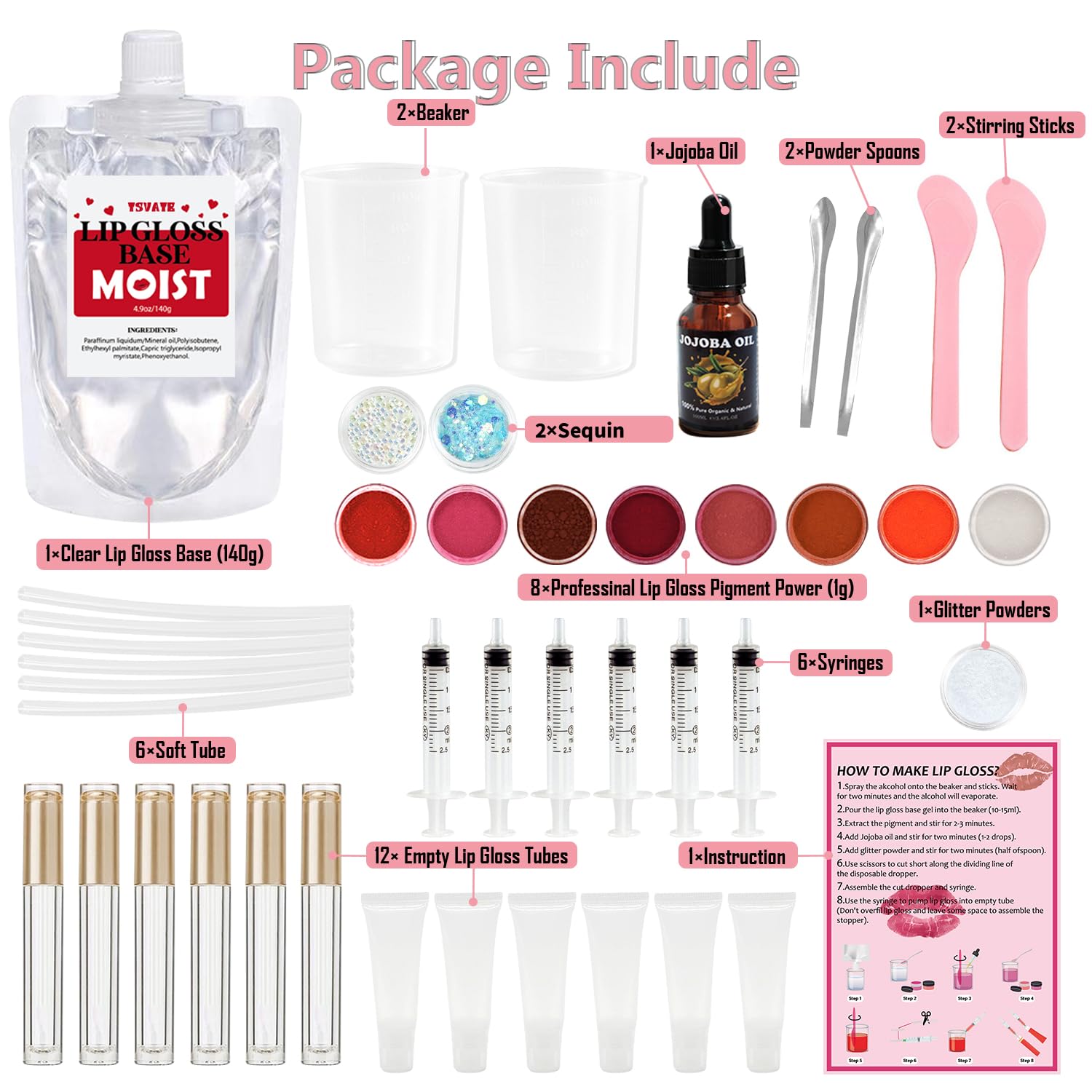 TSVATE pigment powder collection for vibrant, mixable shades