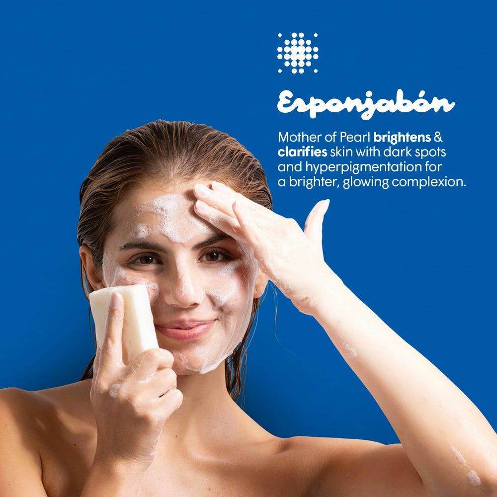 T.TAIO Esponjabon sponge in shower delivering exfoliation and massage