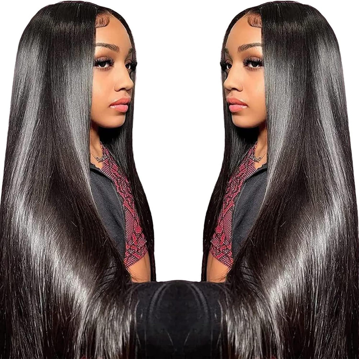 TTSMINS 13x6 lace-front wig closeup lace detail for natural hairline.