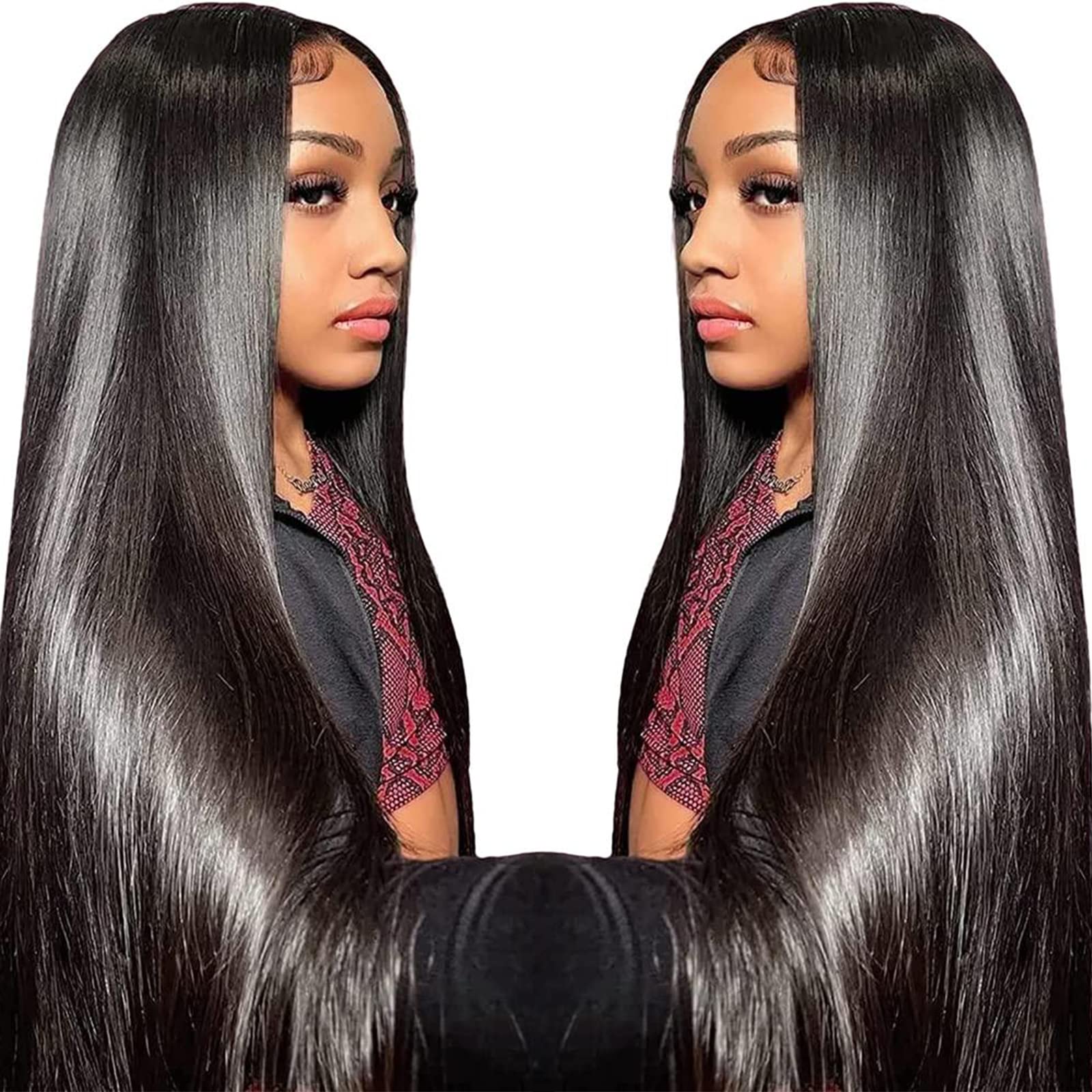 TTSMINS straight lace front wig with 13x6 hd lace for natural hairline