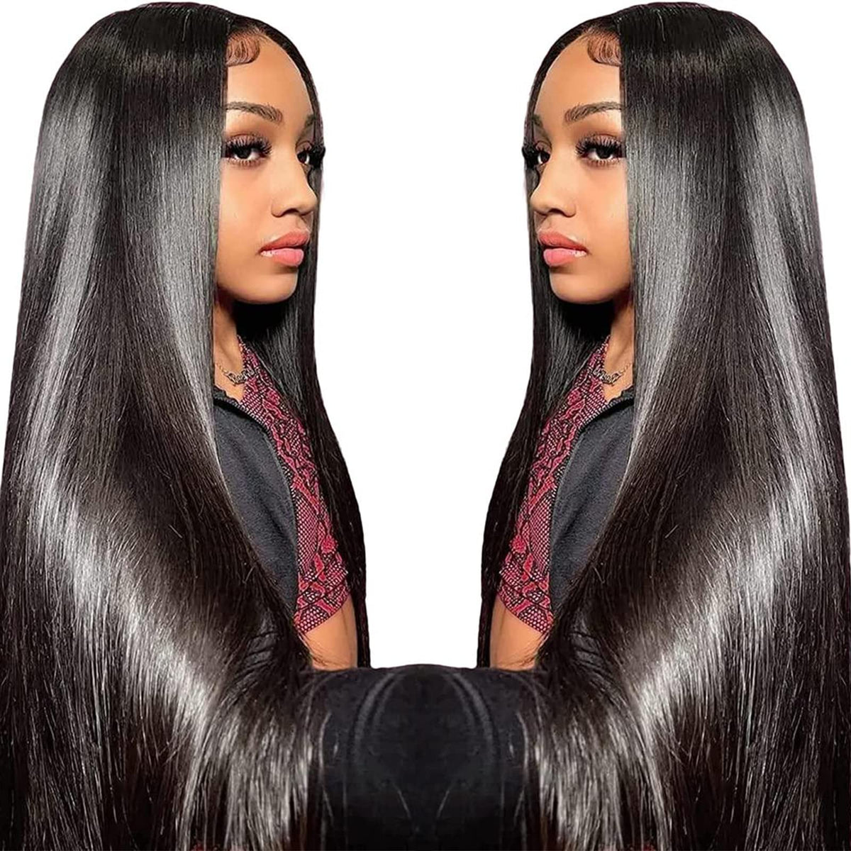 TTSMINS straight lace front wig with 13x6 hd lace for natural hairline