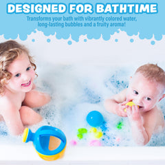 Tub Works bano burbujas ninos dino-aventura-verde-empaque: apertura fácil para niños.