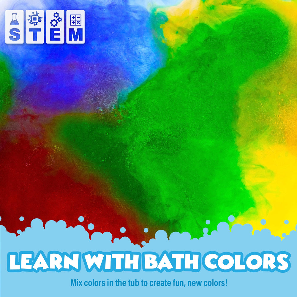Tub Works Bath Color Fizzies blue tablets in a canister for refreshing bath hues