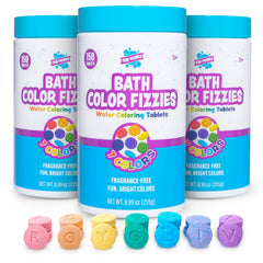 Tub Works Bath Color Fizzies red tablets in a canister for vibrant bath water