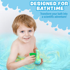 Tub Works Bath Potion Enchanted pours swirling colors, offering a magical, sensory bath experience