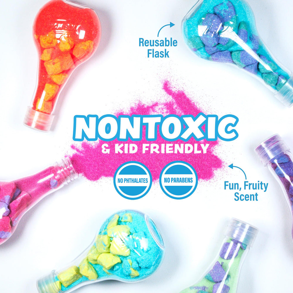 Tub Works Bath Potion Galaxy bursts with swirling palettes for creative, color-filled bath adventures