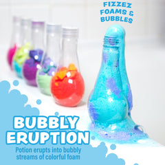 Tub Works Bath Potion Lava creates dramatic fizz and bubbles for imaginative science-themed baths