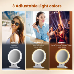 Tubbede mirror offers warm, cool, and natural modes for versatile lighting needs.