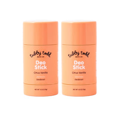 Tubby Todd Deo Stick for Kids front view with packaging, aluminum-free protection for sensitive underarms.
