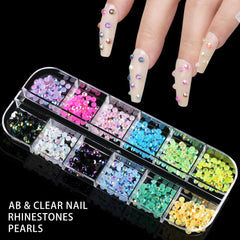 Tucepu diamantes uñas 3mm coloridos realzan brillo.