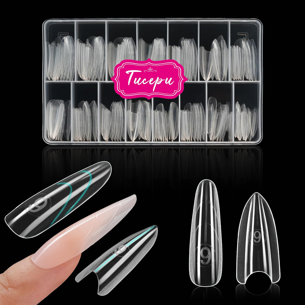 Tucepu formas sandwich para uñas: enfoque almendra redondas, extienden uñas de forma estable y uniforme.