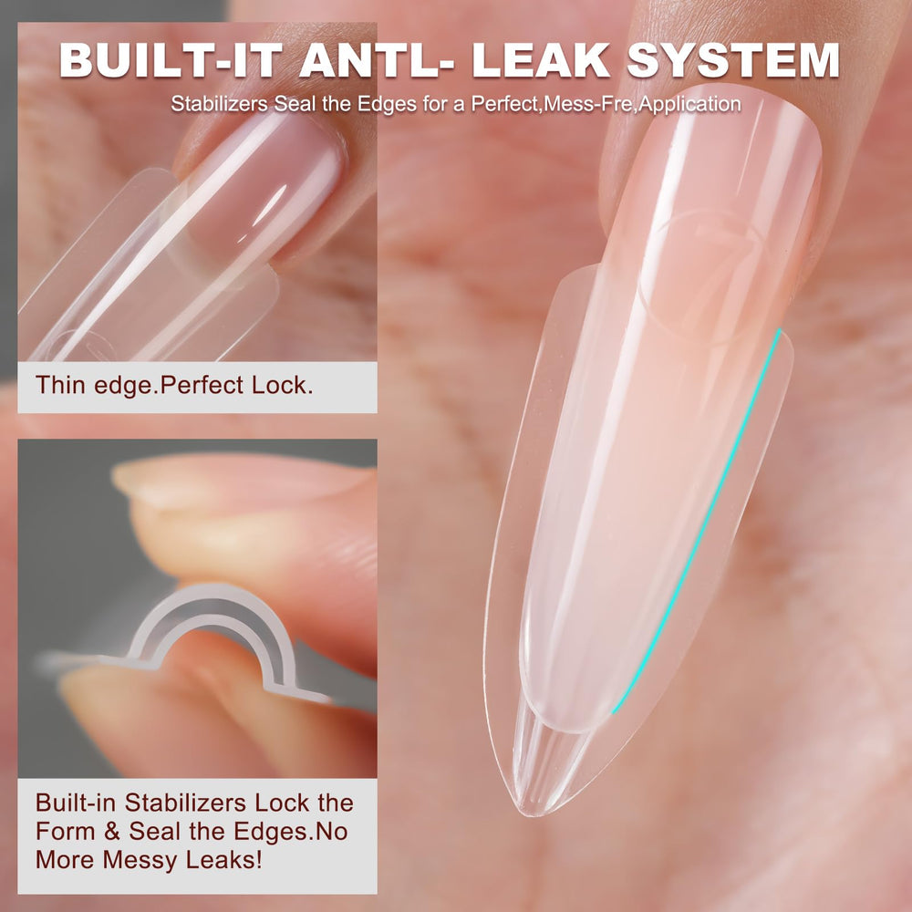 Tucepu formas para uñas: almendra redondas, material plastico flexible que facilita la extension sin papel.