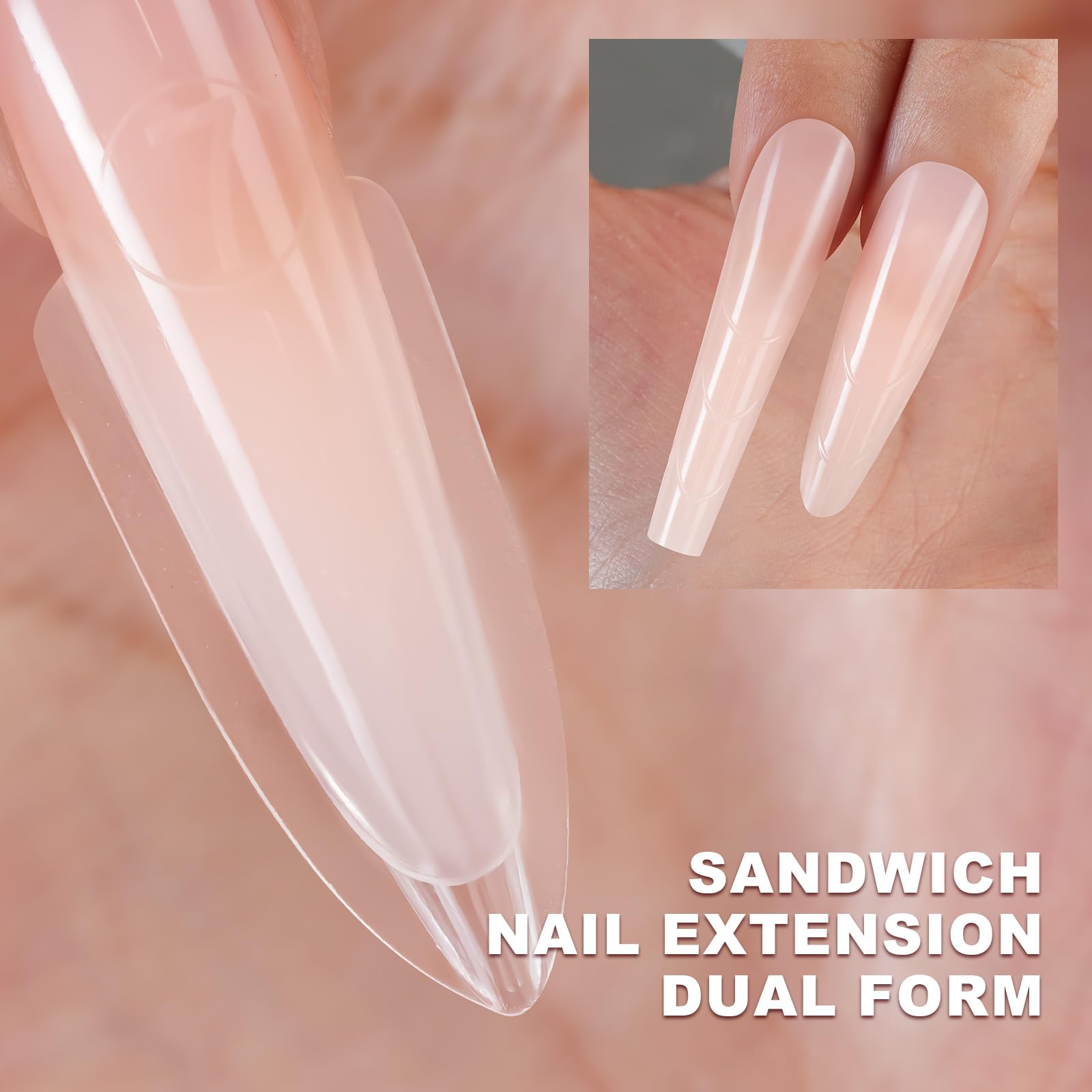 Tucepu moldes de uñas dobles y extensibles permiten ajuste cómodo y resultados consistentes.