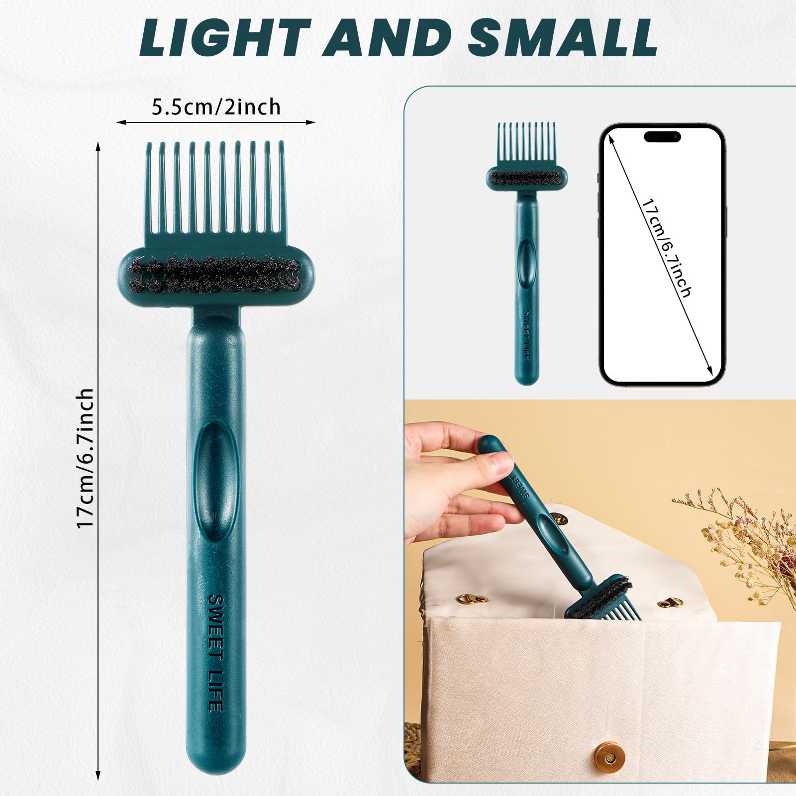 Tucnoeu short head cleans oils and residues from combs