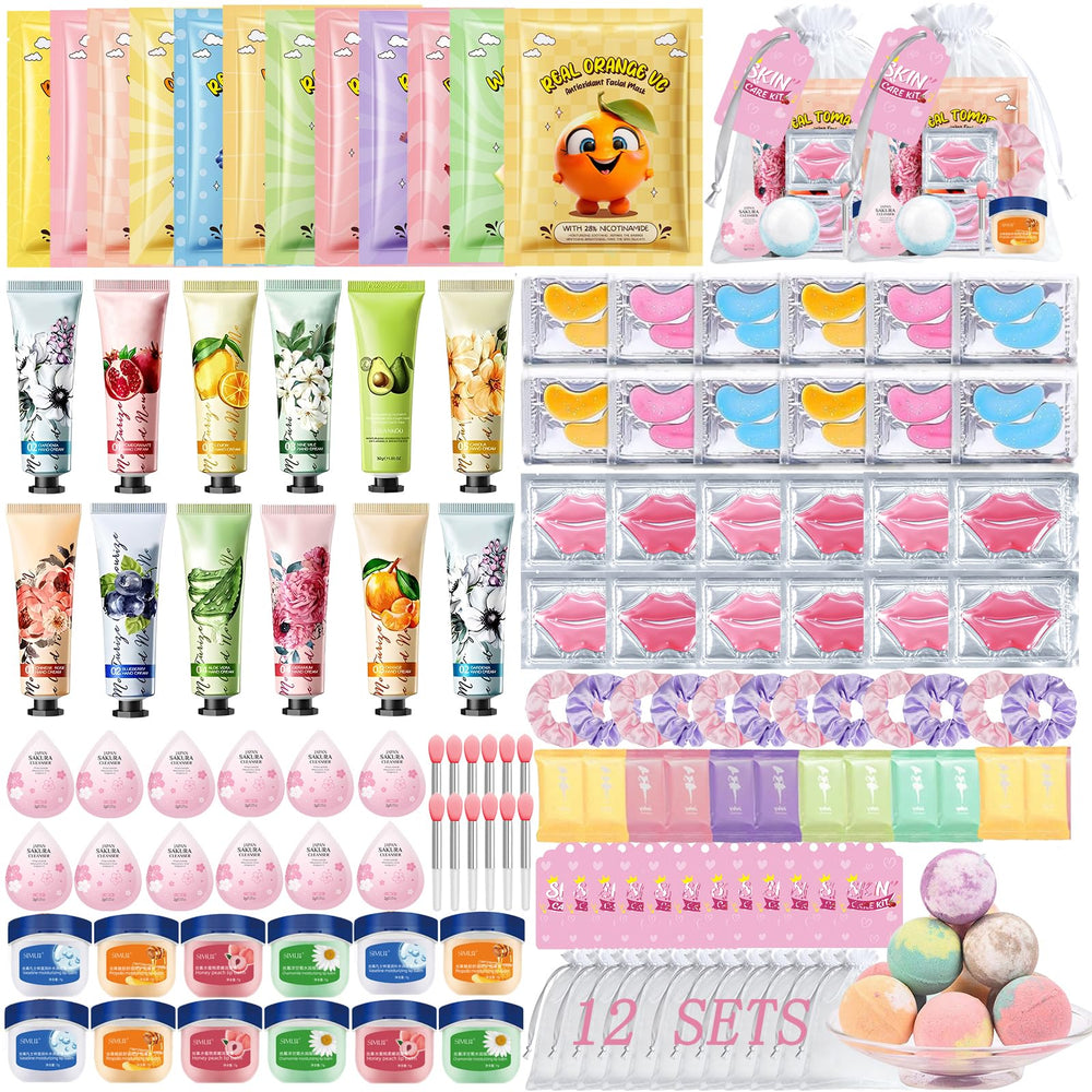 Tudona spa party kit face masks display for a relaxing sleepover skincare session