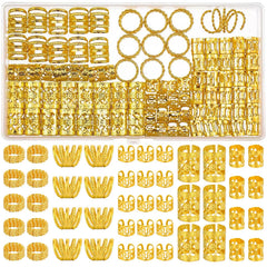 Tuefuzy broches para trenzas en oro: realzan el peinado con brillo sutil.