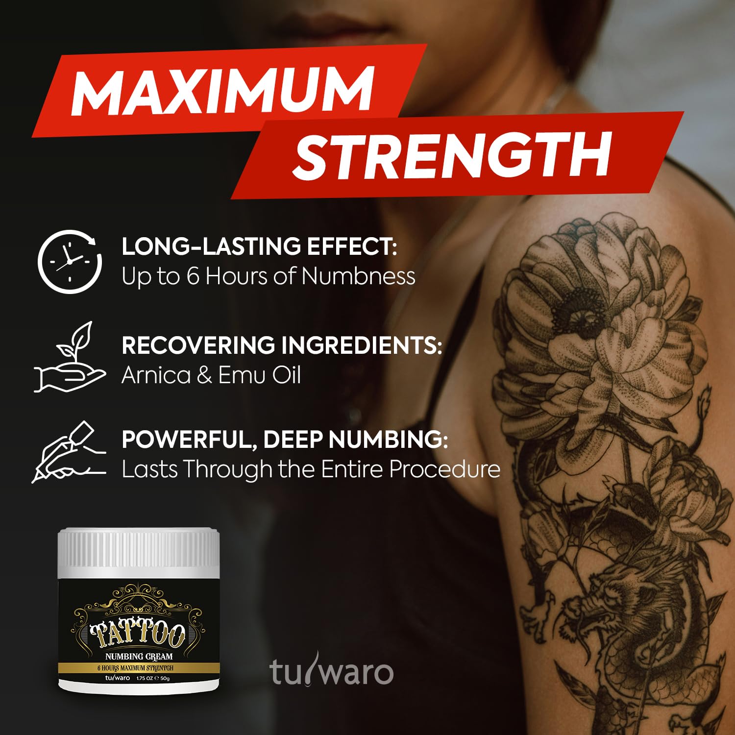 Tuiwaro aftercare balm tube provides lasting hydration after your session.