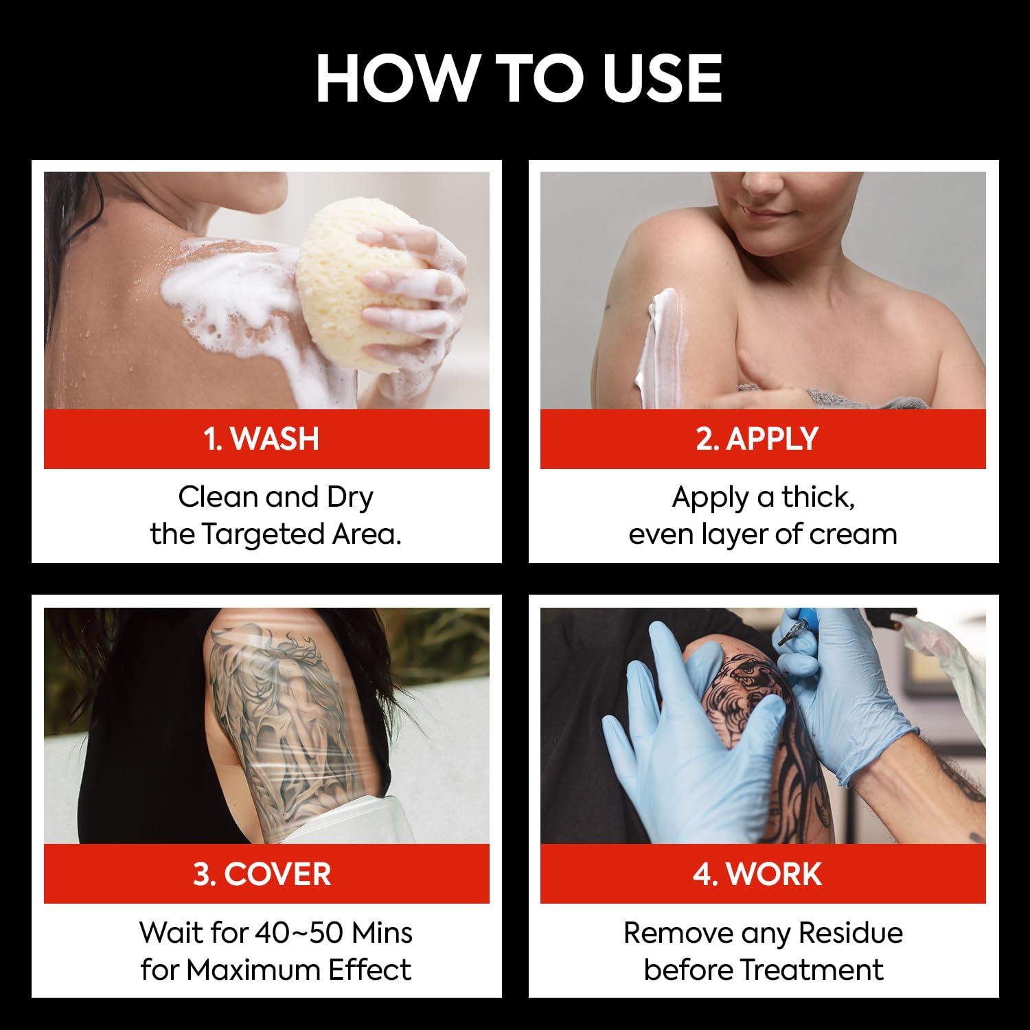 Tuiwaro Numbing Cream 50 mL packaging highlights compact size.