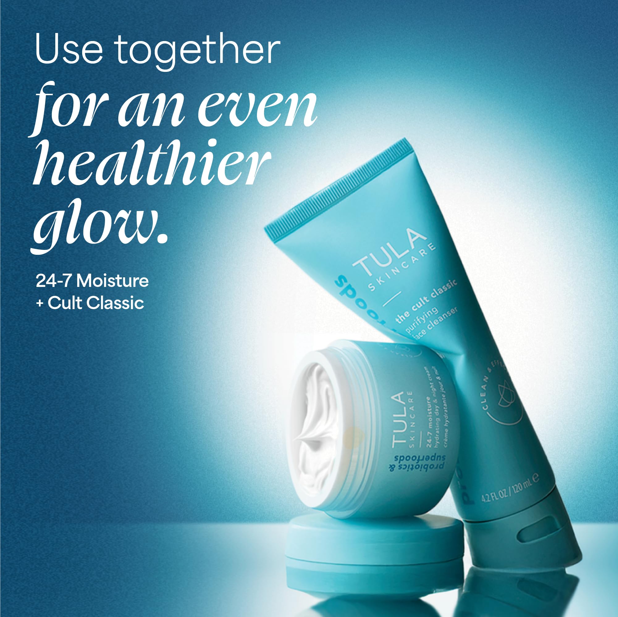 TULA anti-aging-friendly formula supports gentle daily care.