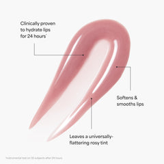 Textura cremosa del bálsamo labial TULA, sensación suave al contacto.