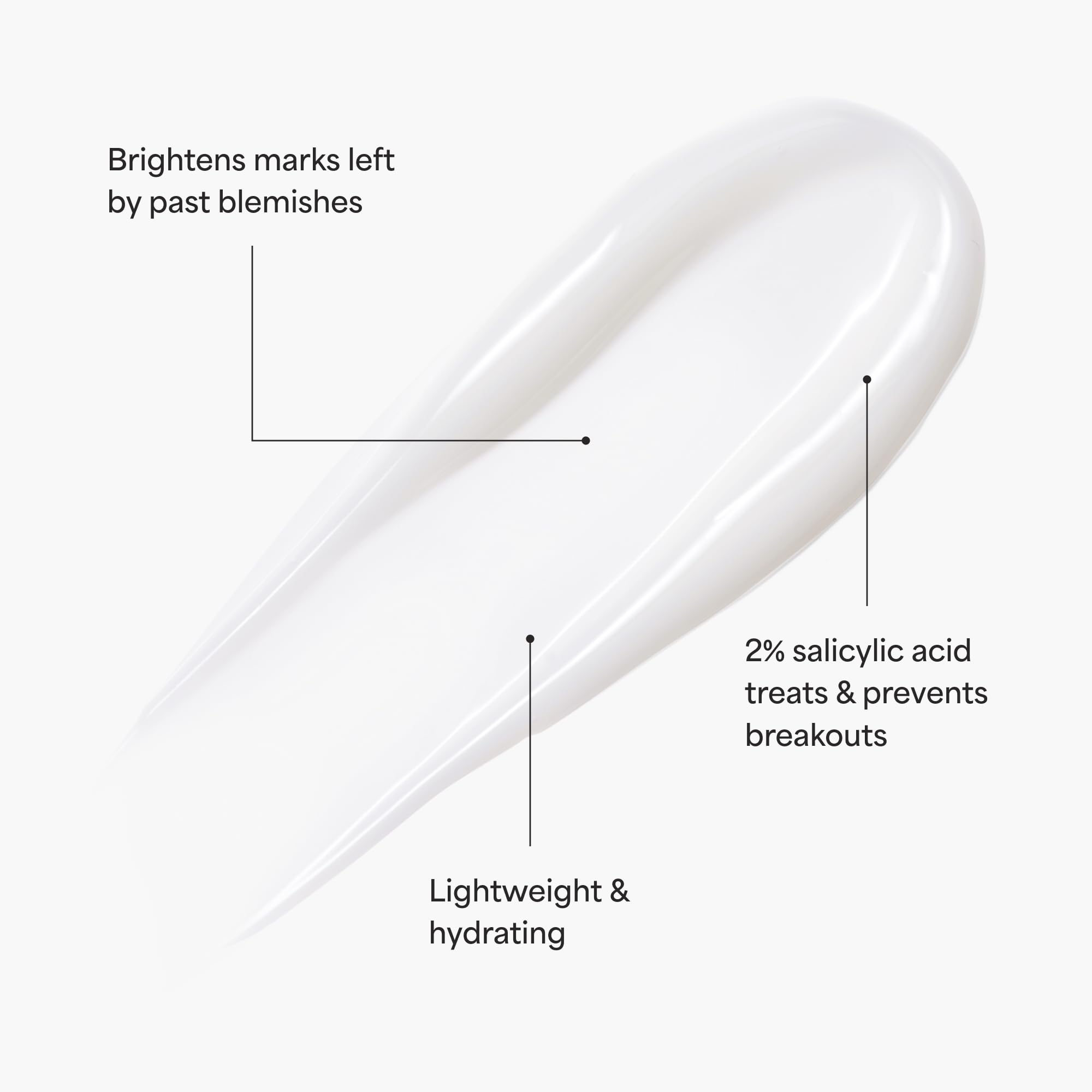 Close-up of lightweight texture gliding onto skin