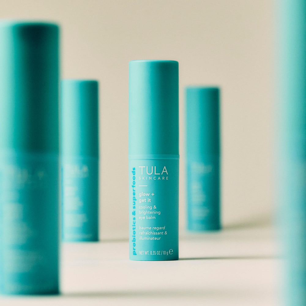 TULA Eye Balm as part of a daily skincare routine.