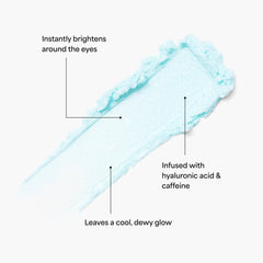TULA Eye Balm applied under the eye for instant hydration.