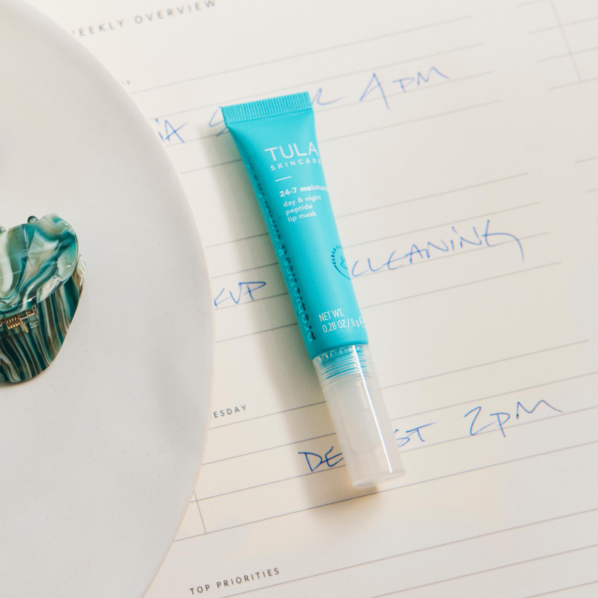 Mascarilla labial TULA con extractos probióticos para labios equilibrados