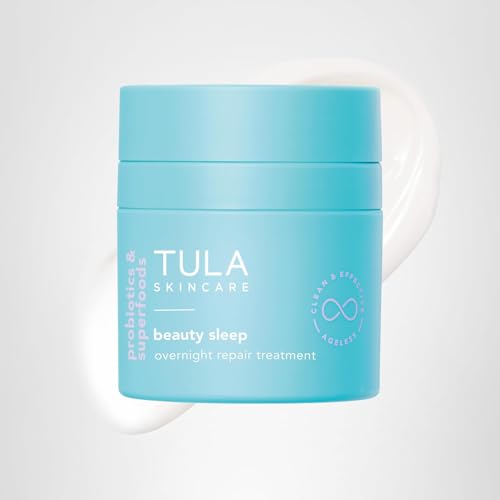 TULA packaging box and tube displayed on a vanity.