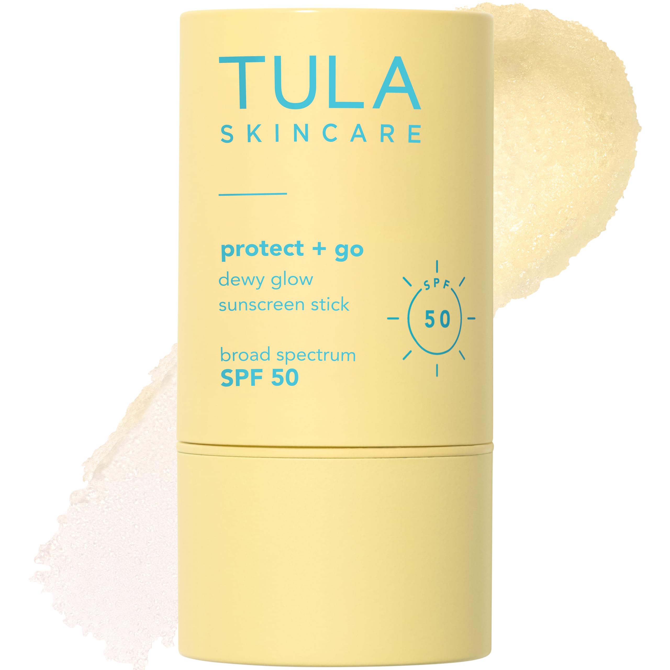 TULA Protect + Glow sunscreen stick glides on for mess-free protection.