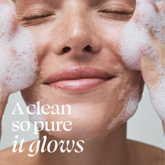 TULA Purifying Face Cleanser probiotic ingredients highlight balanced, nourished skin after use